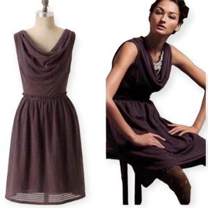 Anthropologie Ric Rac Waffle Weave Cowl Neck Dress Size Small